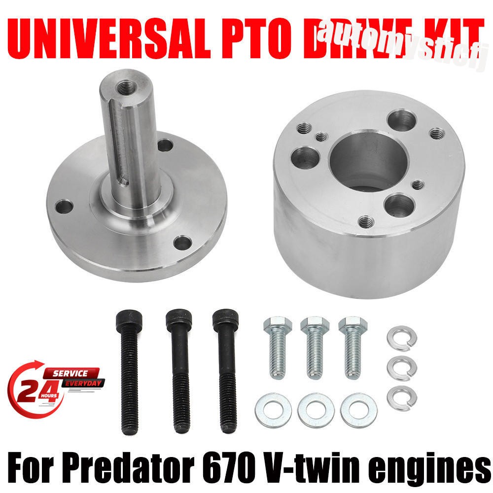 For Predator 670 V-twin Engines Universal Flywheel PTO Drive Kit Silver Shaft US
