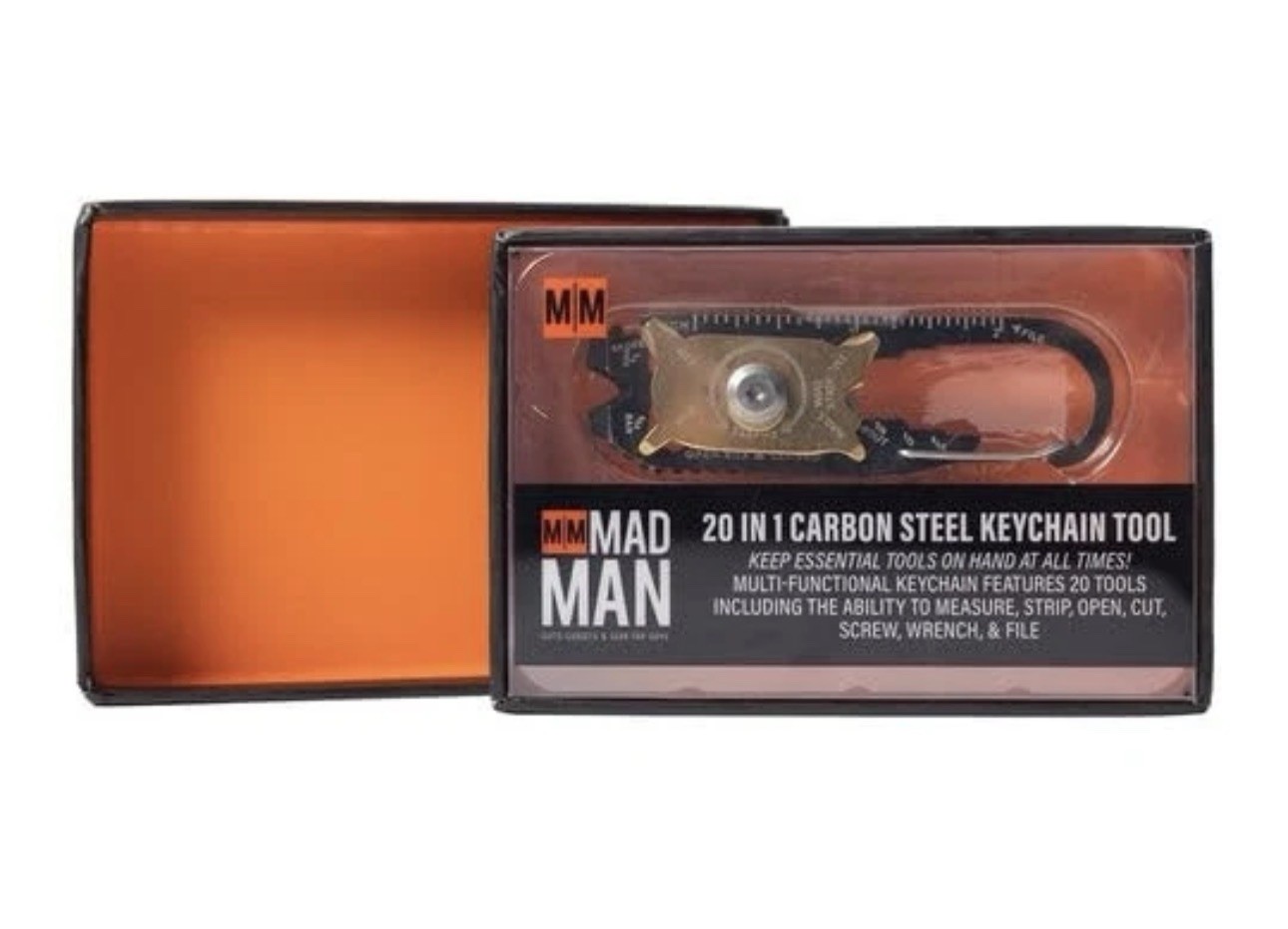 Madman 20 in 1 Carbon Steel Keychain Handheld Multi-Tool Birthday Father’s Day