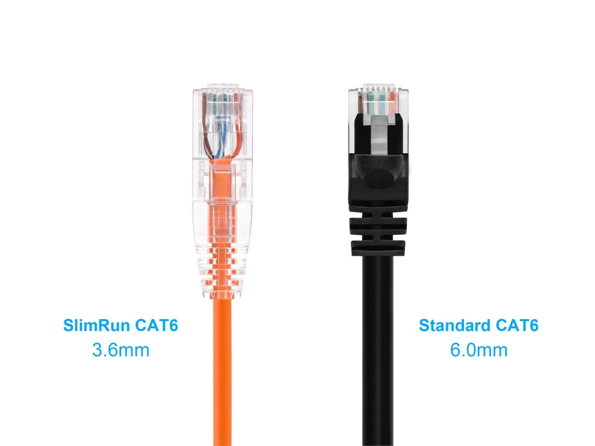 Monoprice Cat6 Ethernet Patch Cable - 3 feet - Orange | Snagless RJ45 Stranded