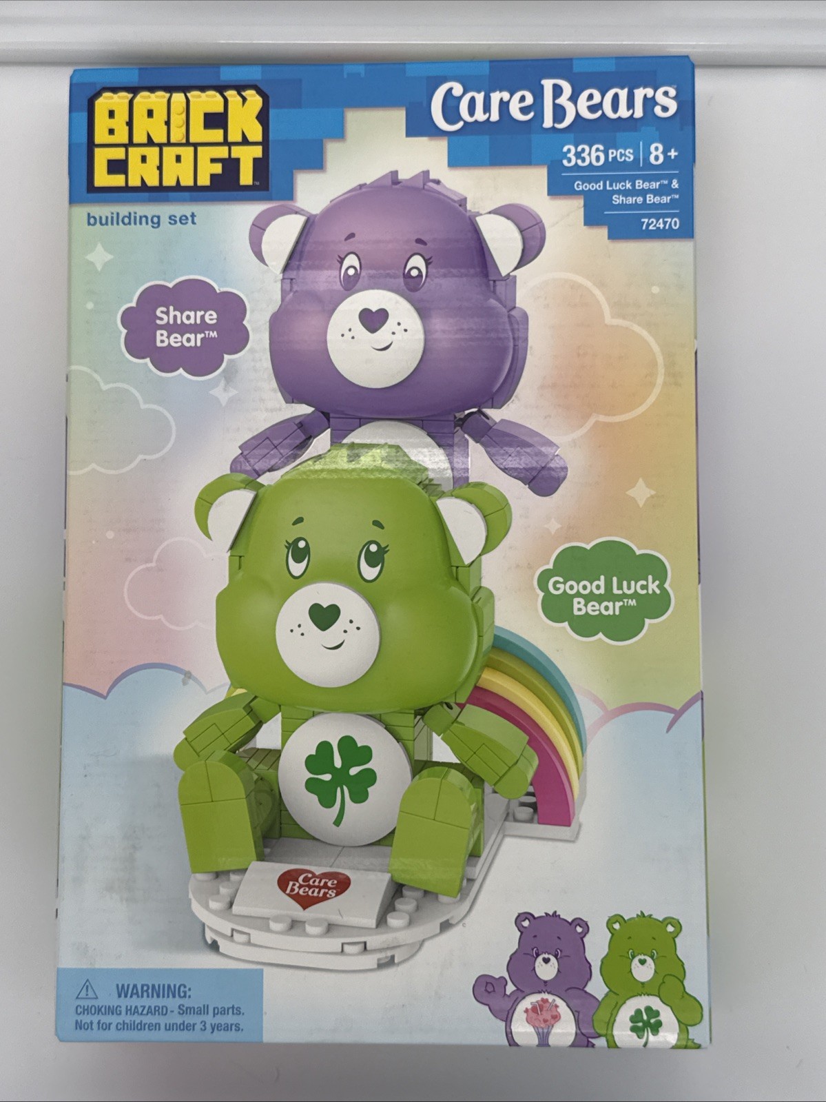BRICK CRAFT Care Bears SHARE BEAR & GOOD LUCK BEAR Brick Building Set 336 Pcs 8+