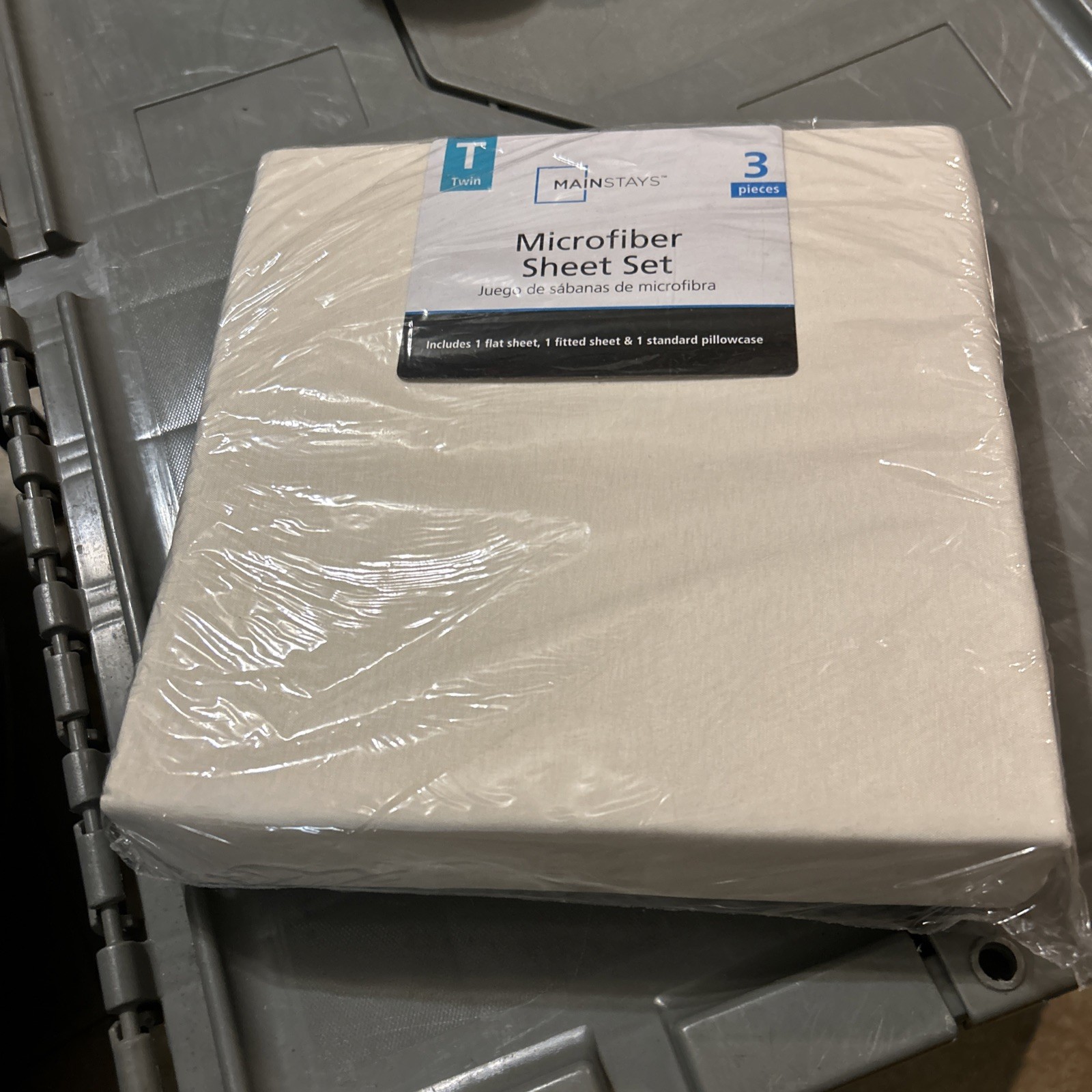 Mainstays Microfiber 3 Piece Solid Sheet Set,Fresh Ivory - Twin