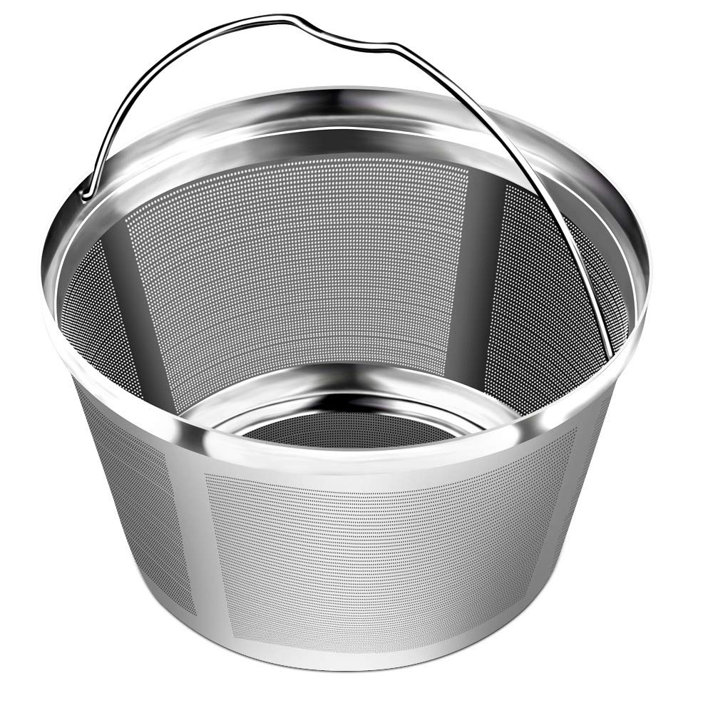 8-12 Cup Reusable Basket Permanent Coffee Filter, Perfect Fit 8-12 Cup Mr Cof