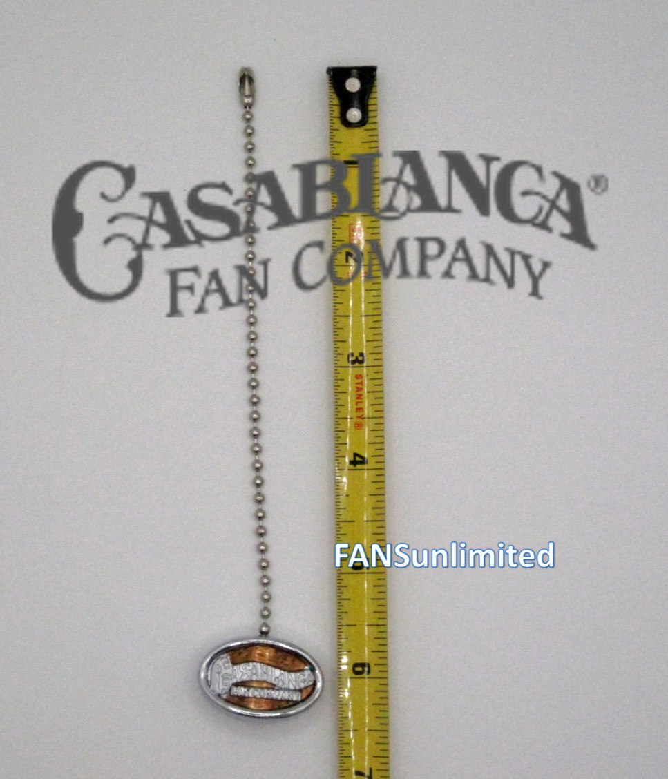 Casablanca Pull Chain Fobs (2) Silver with Copper Accent and Silver Beaded Chain