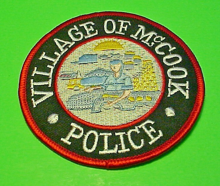 McCOOK VILLAGE  ILLINOIS  IL  4"  POLICE PATCH  FREE SHIPPING!!!