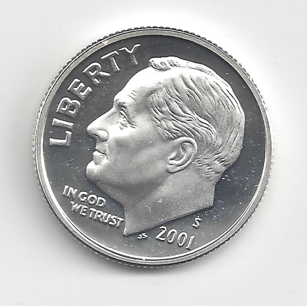 2001 S Silver Proof Roosevelt Dime - 90% Silver