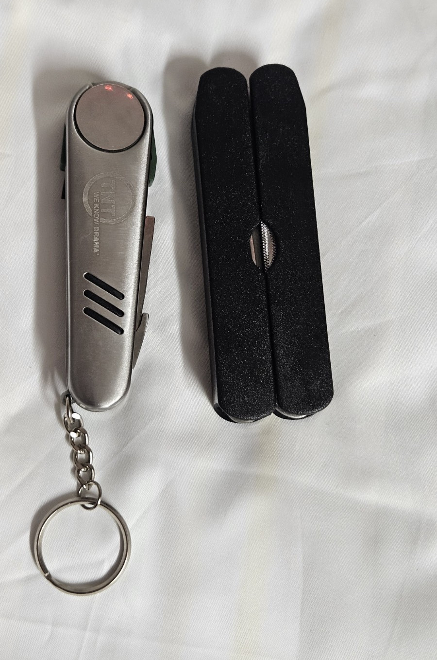 TNT We Know Drama 2pc Stainless Steel Multi-Tool Set w/ Pliers, Saw, Keychain