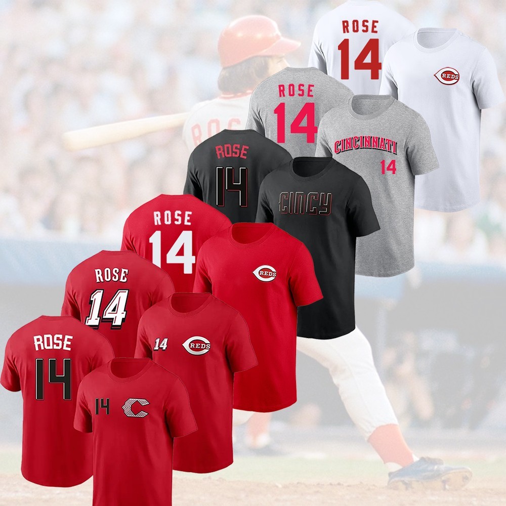 Pete Rose #14 Cincinnati Red Name & Number Player Unisex Gifts