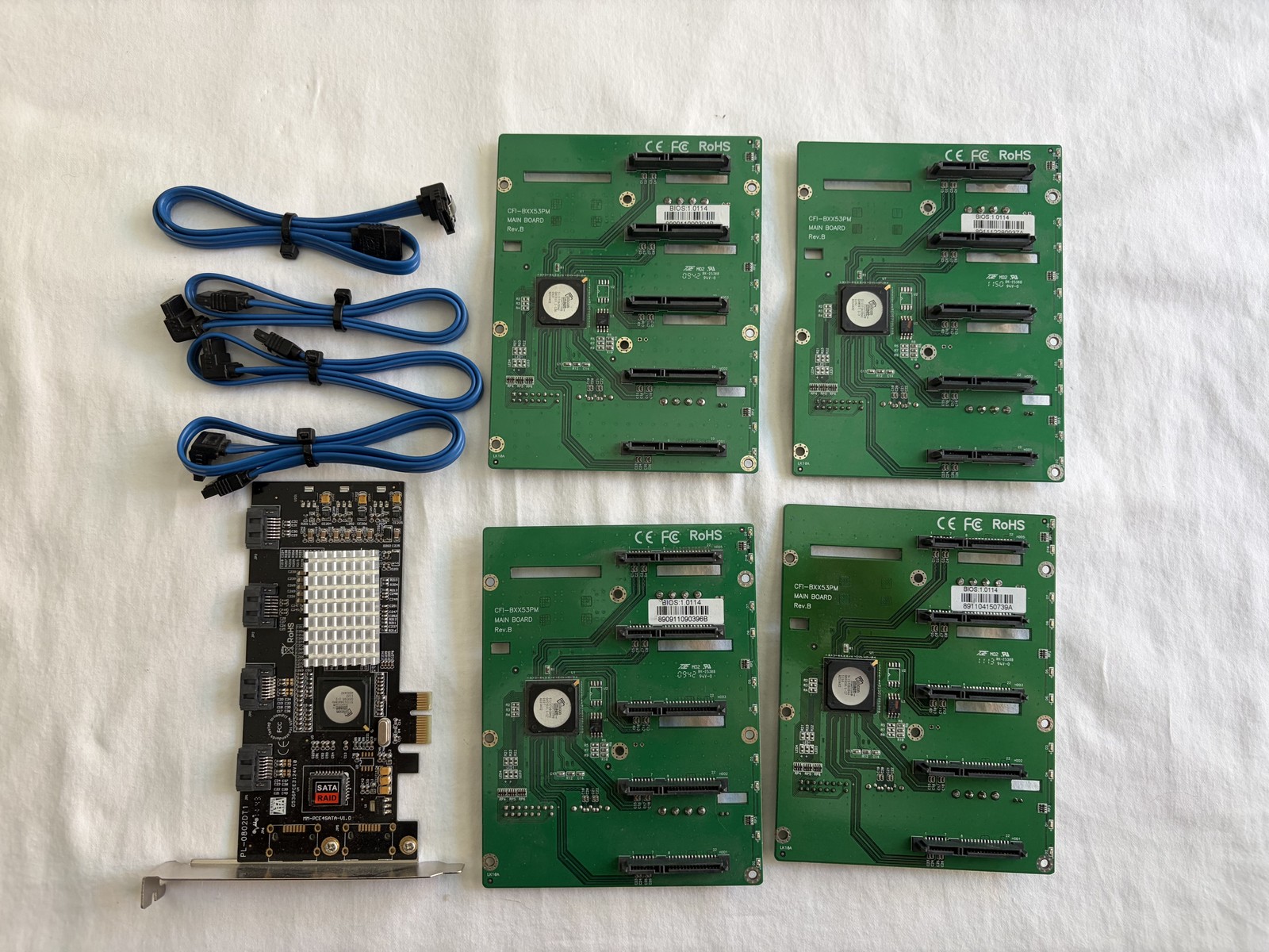 Backblaze Storage Pod Drive Subsystem Syba SY-PEX40008 SiI3124 + 4x CFI-B53PM