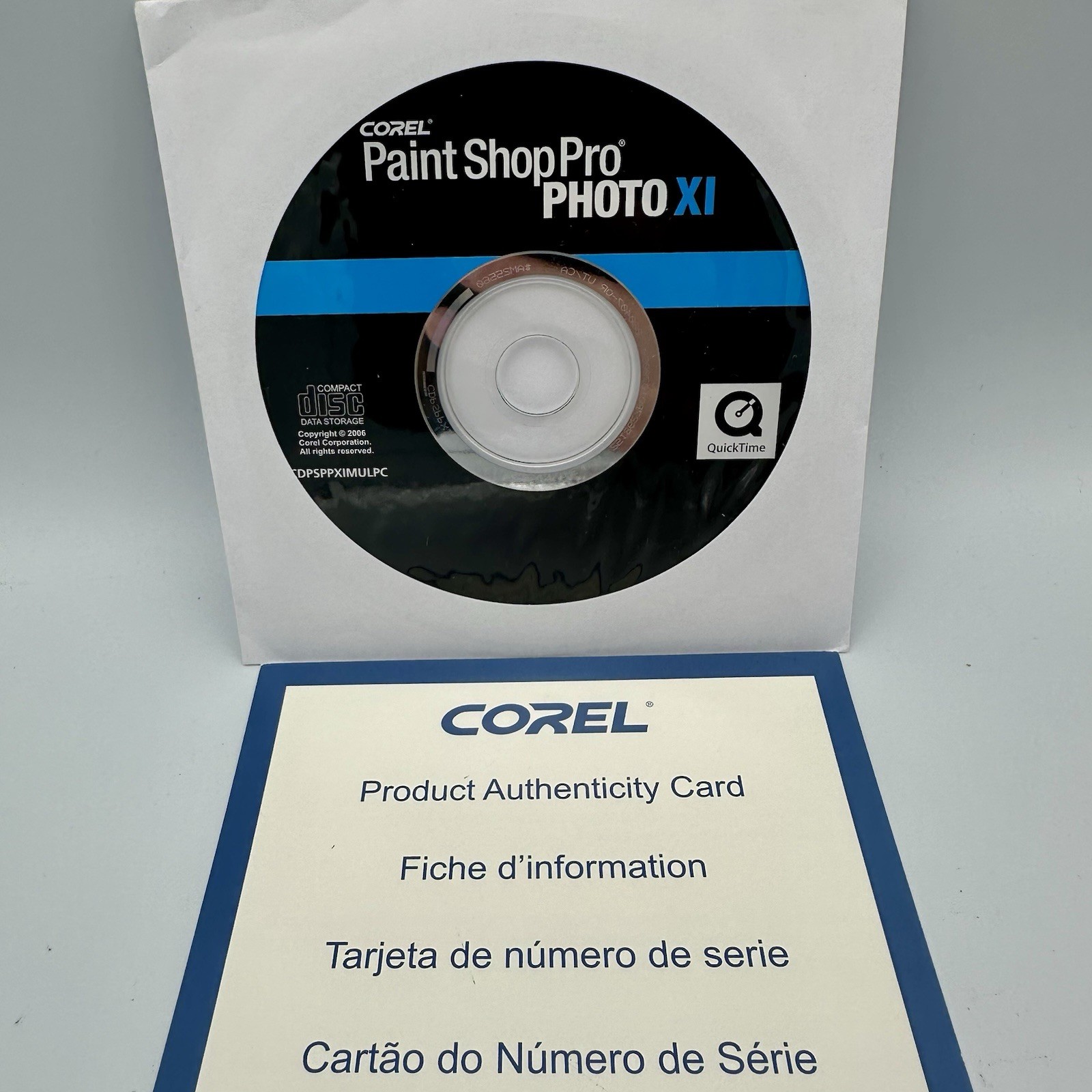 Corel Paint Shop Pro Photo XI 11 PC Software Disc & Manual WITH KEY CODE