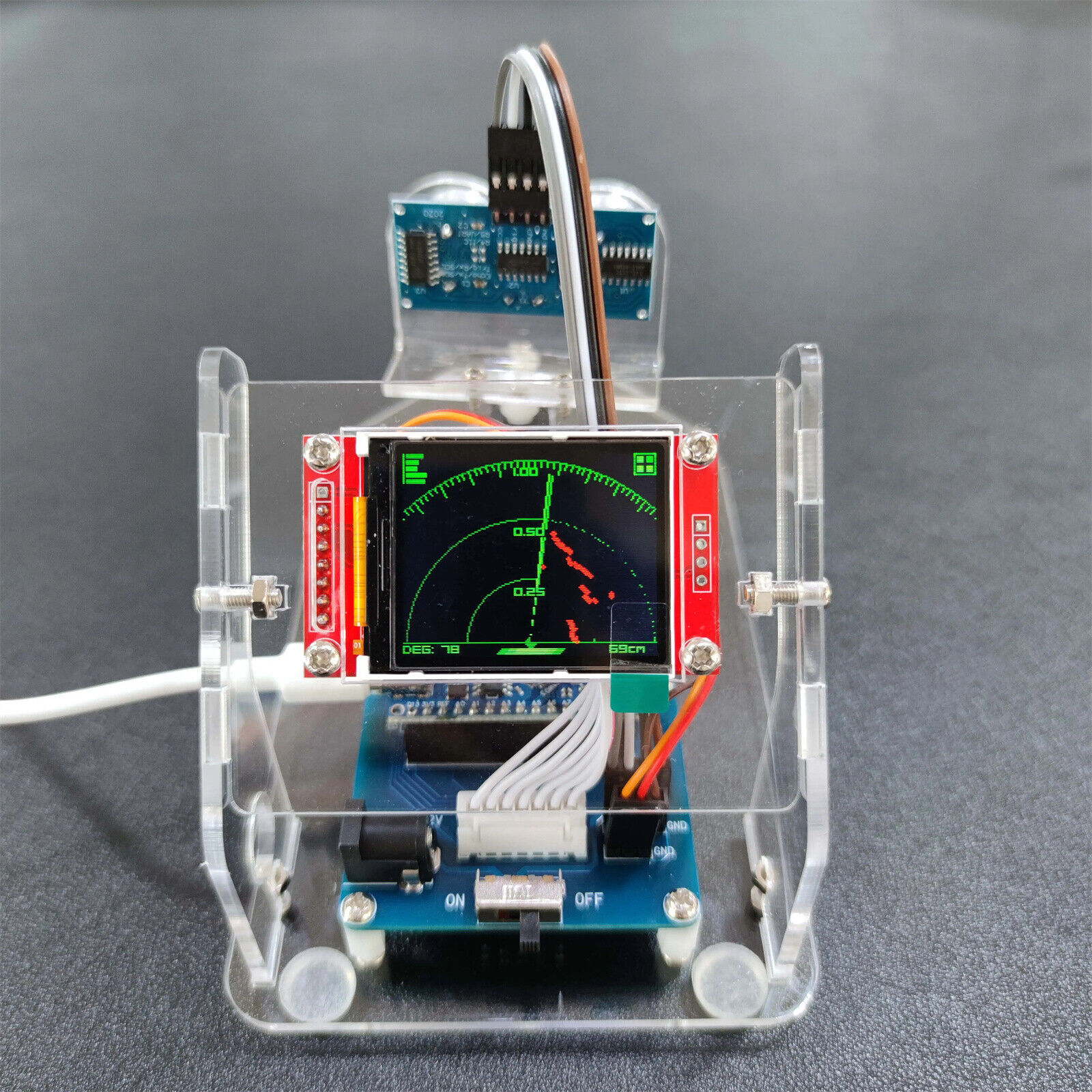 Mini Ultrasonic Unit & 1M Motor Range for Arduino Starter Kit Program Educatiobo