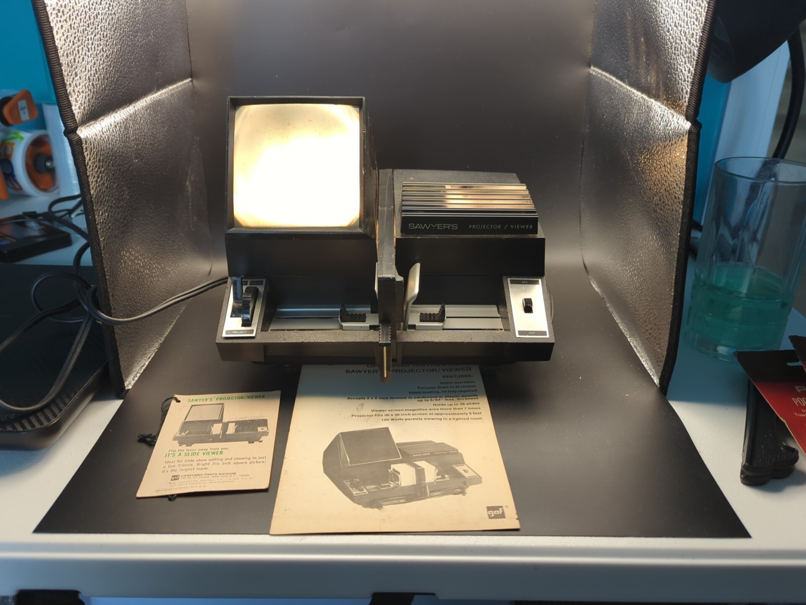 Vintage Sawyer’s Projector Slide Viewer Model 439-M1 by GAF Corp. Made in USA