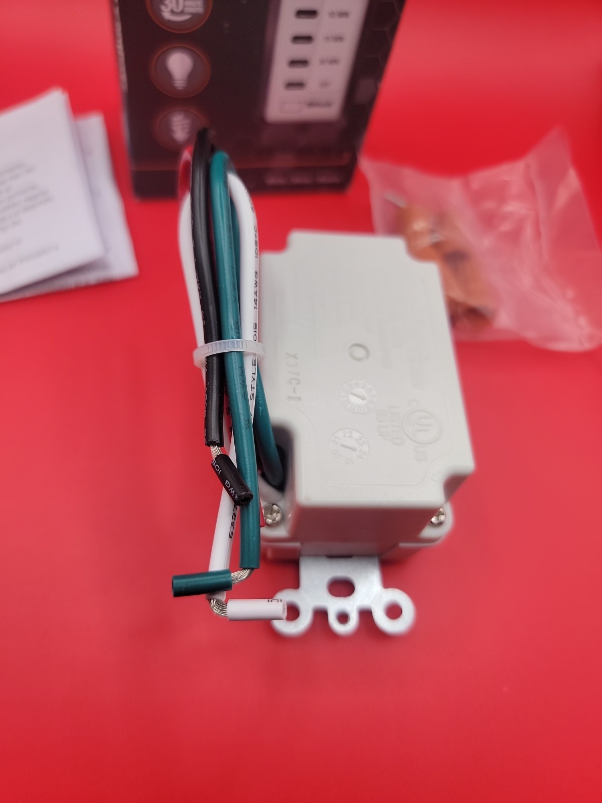 Woods Pro 59007 In-Wall 30-Minute Countdown Timer White NIB