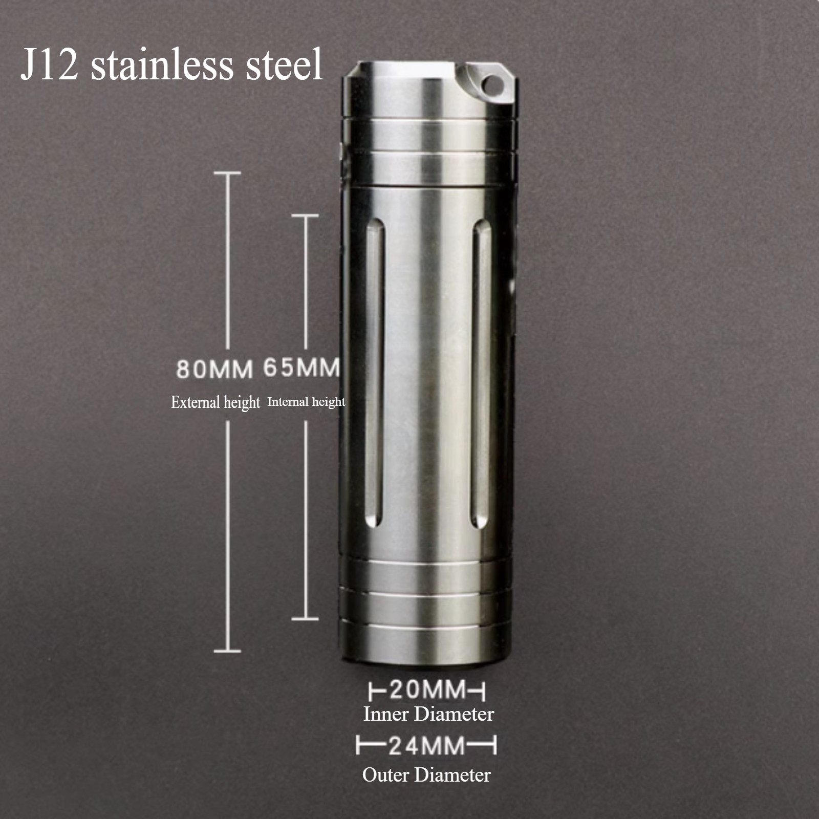 Titanium Alloy Waterproof Case EDC Portable Pill Medicine Capsule Storage Tools