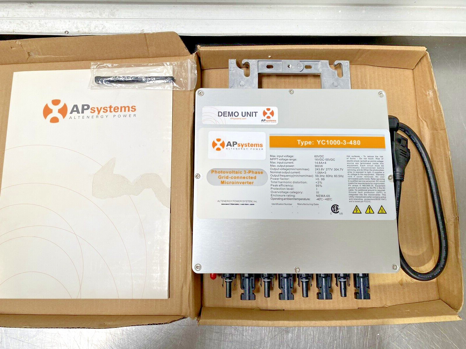APsystems YC1000-3-480 Microinverter , 3Ph , 277Y , 480V /New