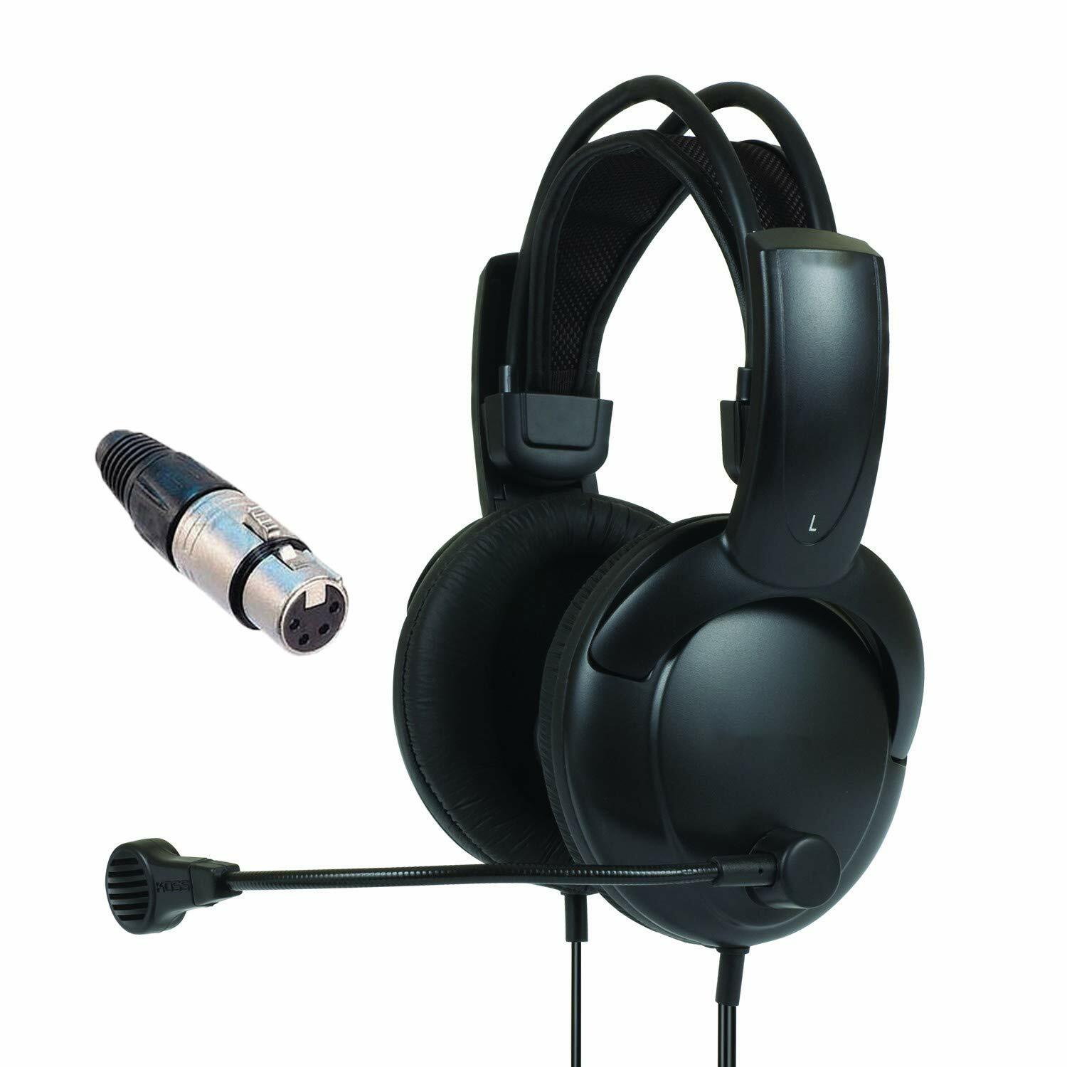 Clearcom  Double  Muff headphones 4/5-pin XLR RTS BTR STEREO! headset Comms