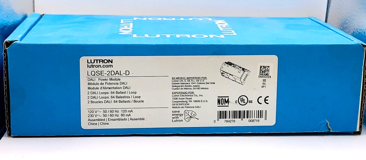 Lutron LQSE-2DAL-D DALI Power Module 2 Link Controller 120V and 230V NEW