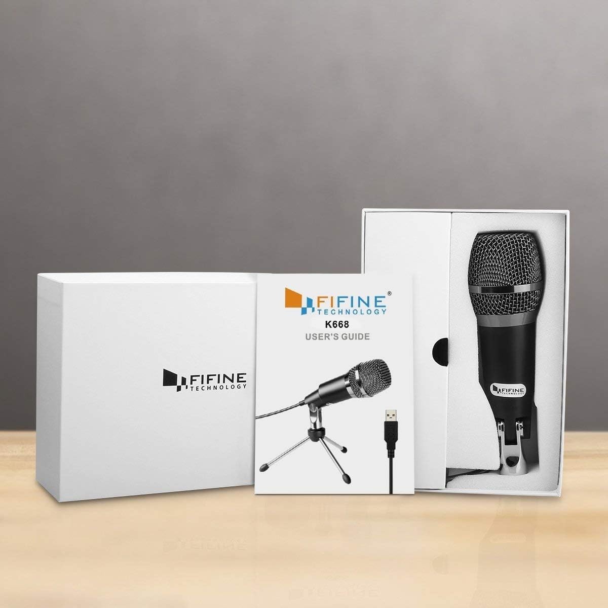 USB Condenser Microphone K668 Plug & Play for PC/Mac US