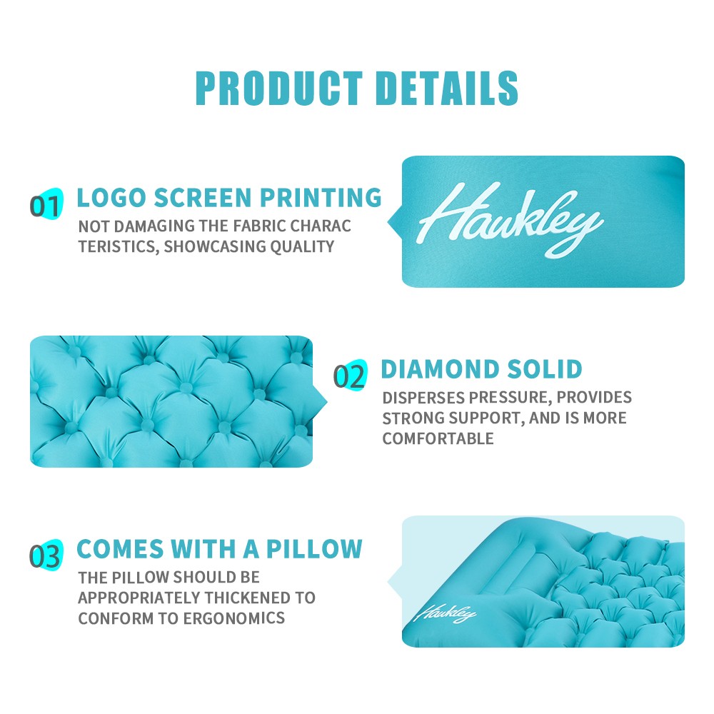Self-Inflating Sleeping Mats for Camping- Sleeping Pad Comfortable Peacock Blue