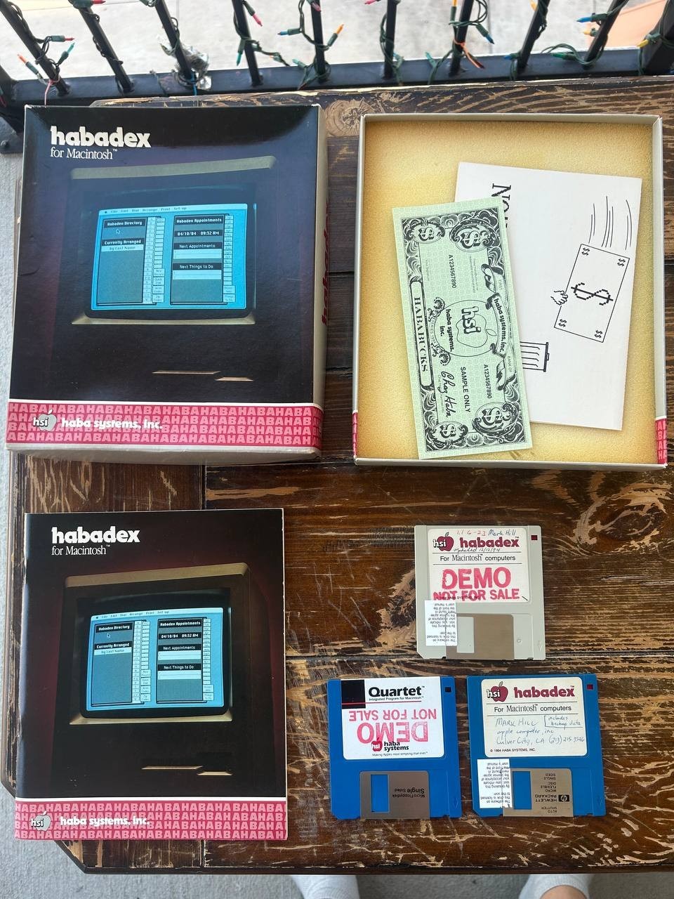 Habadex for Macintosh Vintage Boxed w Manuals + Demo & Habadex Disks