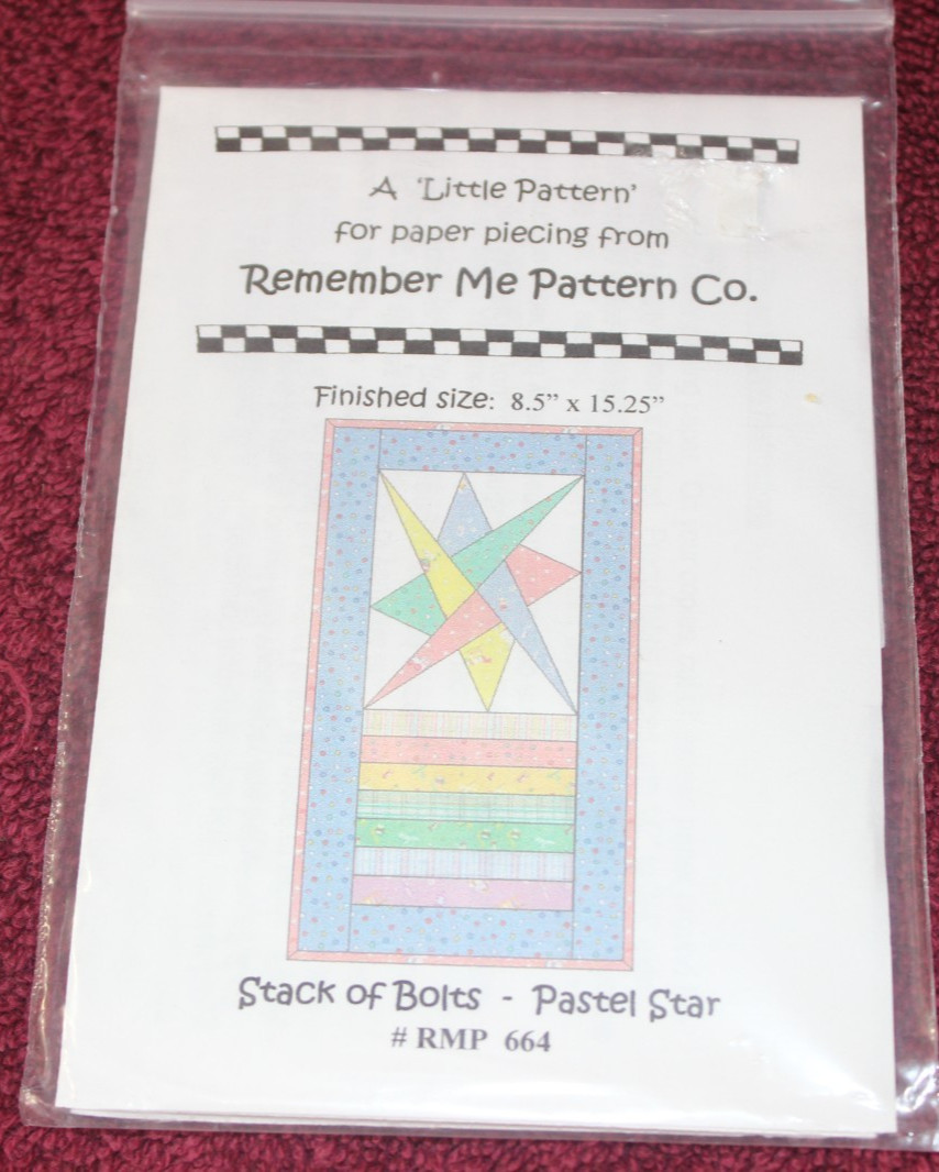 Remember Me Pattern Co. Stack of Bolts - Pastel Star 8.5" x 15.25"