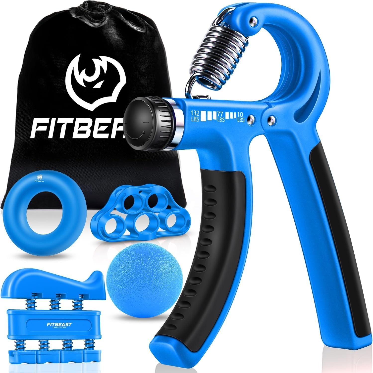 Fitbeast Grip Strengthener Forearm Strengthener Hand Grips Strengthener Kit - 5