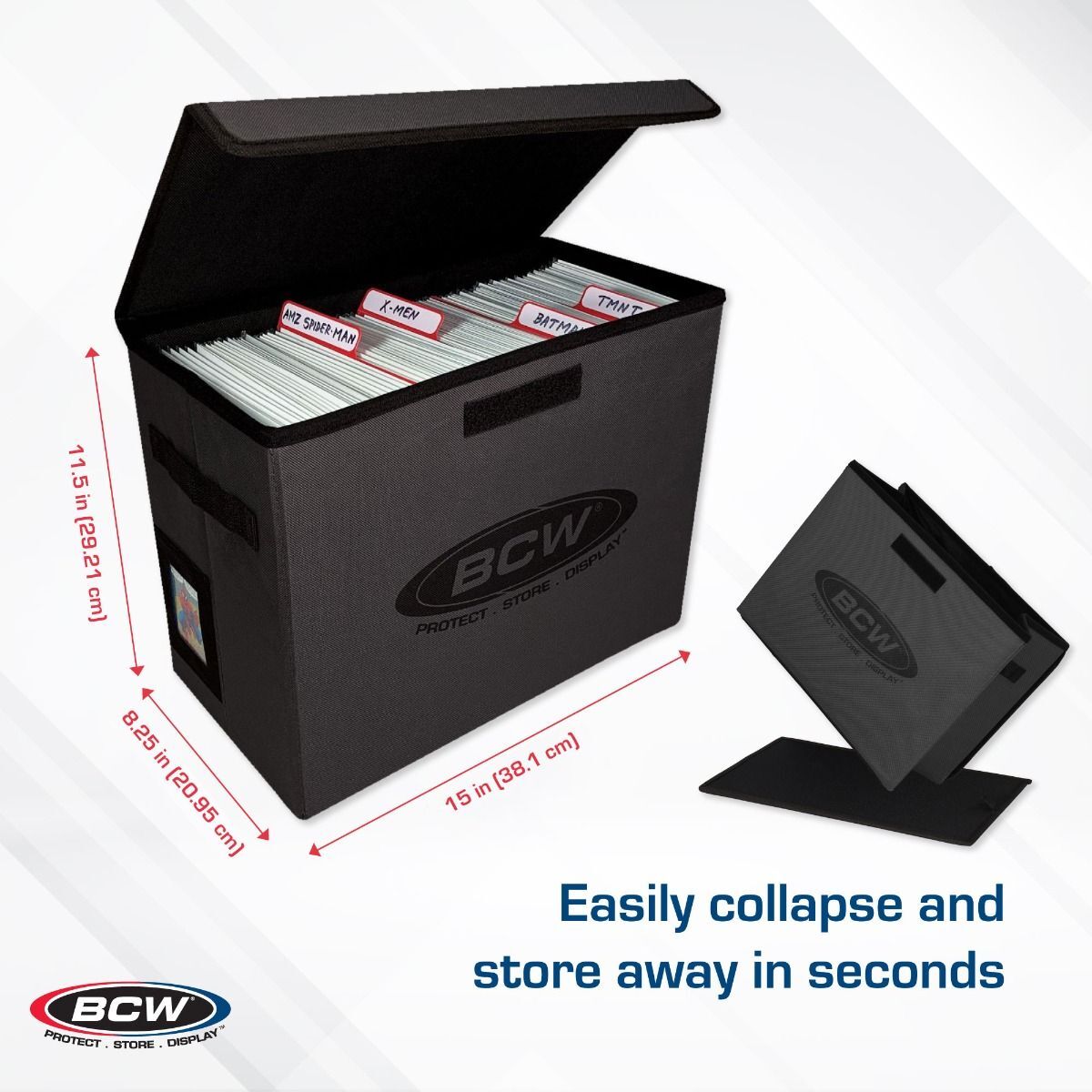 2 BCW Black Comic Book Foldaway Totes