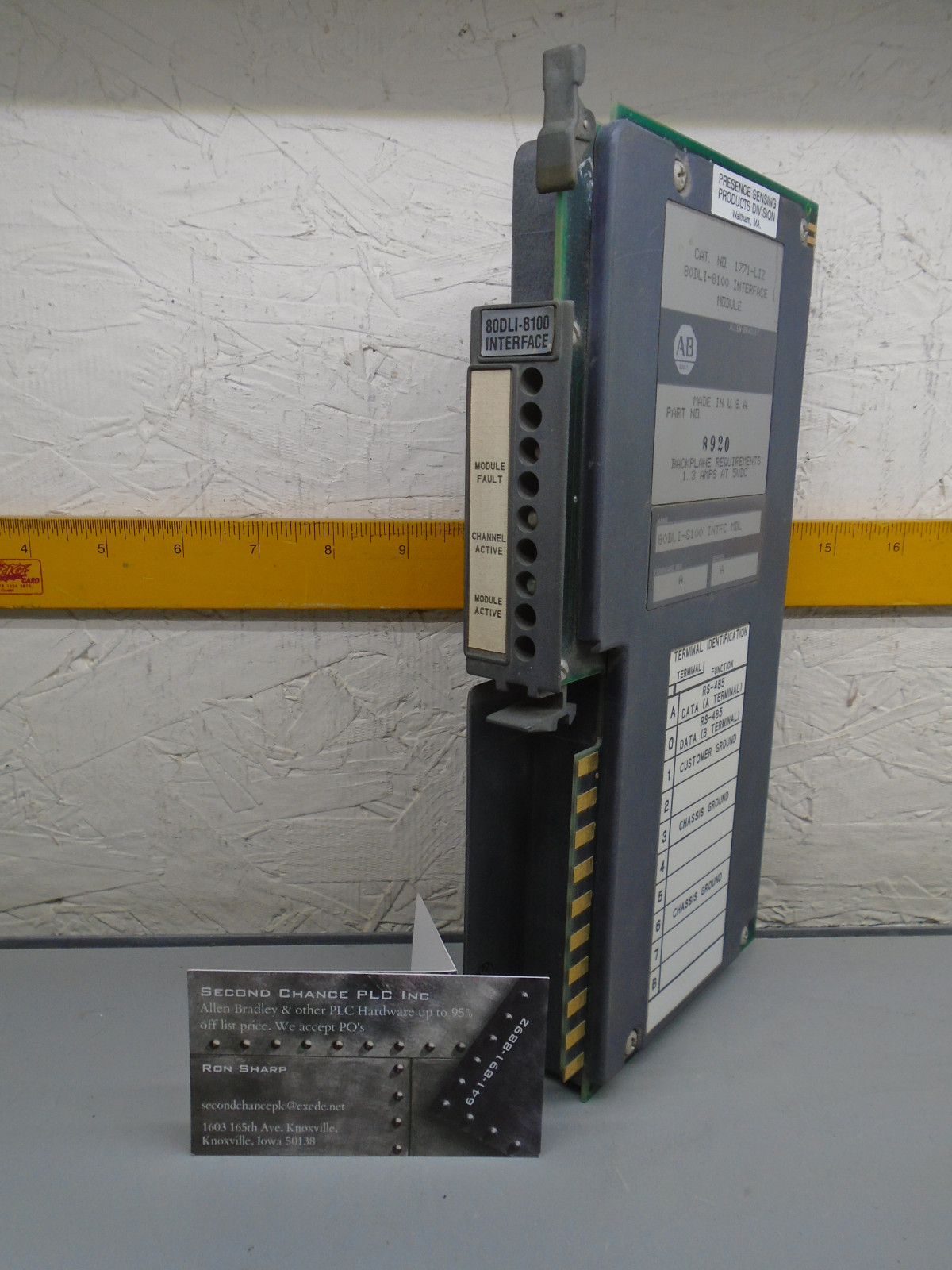1771-LIZ 80DLI -8100 Allen Bradley PLC 5 Interface module 1771-L1Z      E22