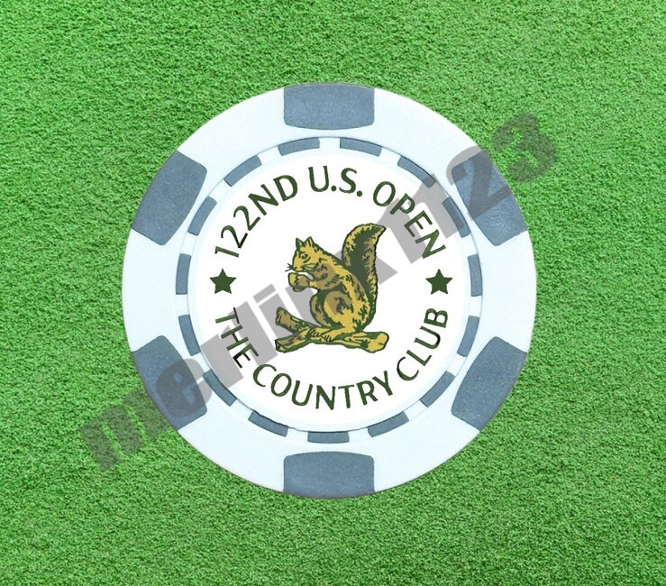 2022 US Open The Country Club Dia-magnetic Clay Poker Chip Golf Ball Marker