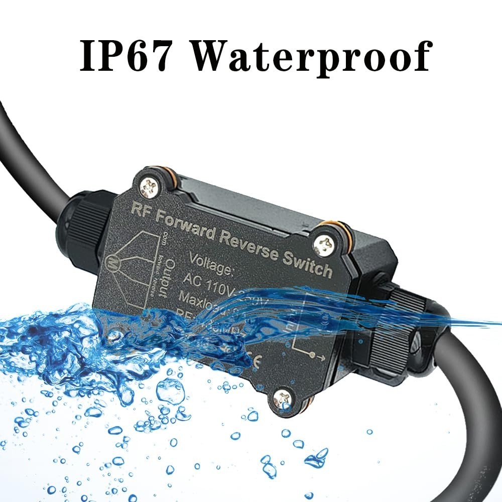 AC110V Forward and Reverse Remote Control Switch,Waterproof Wireless Switch w...