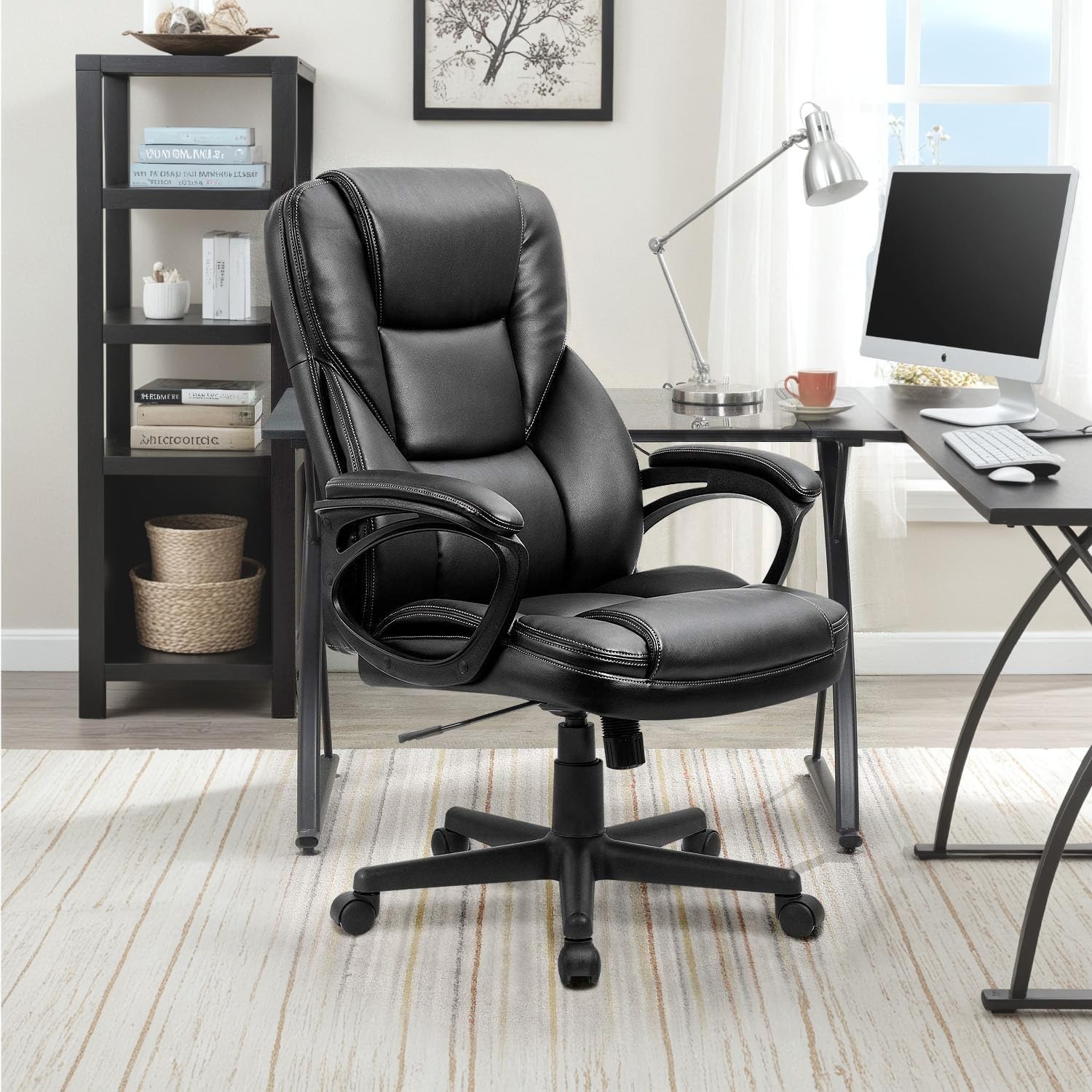 Office Executive Chair High Back Adjustable Managerial Computer PU Leather Chair