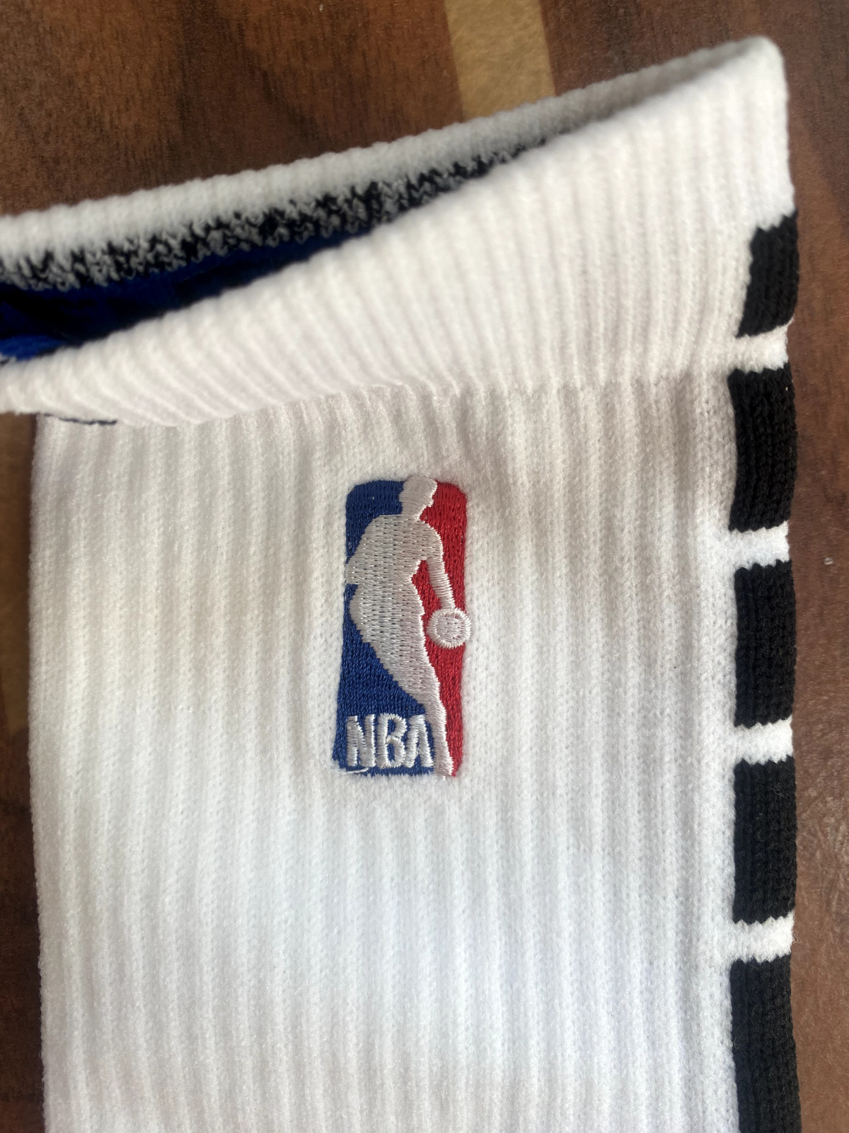 Nike NBA Authentic Player Team Issued Socks White/Black Power Quick Grip Elite
