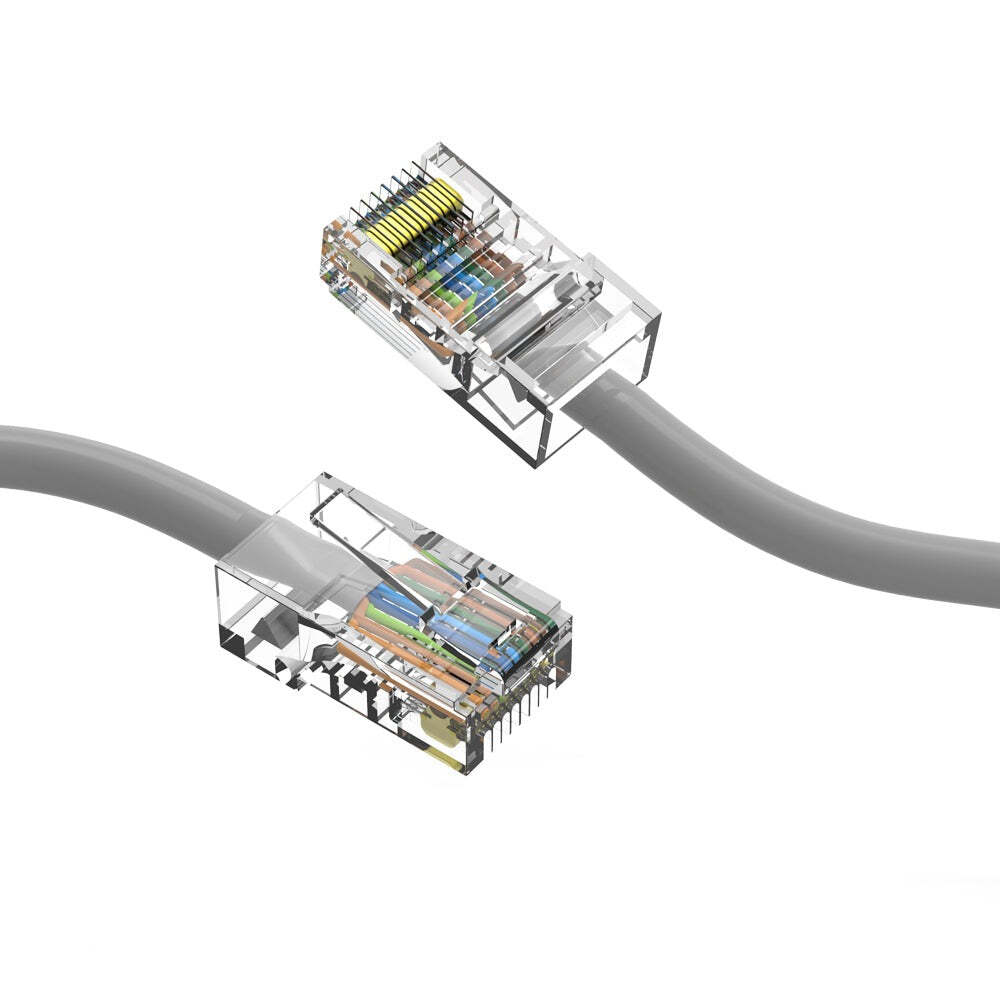 12Ft CAT6 UTP Ethernet Network Non Booted Cable Gray
