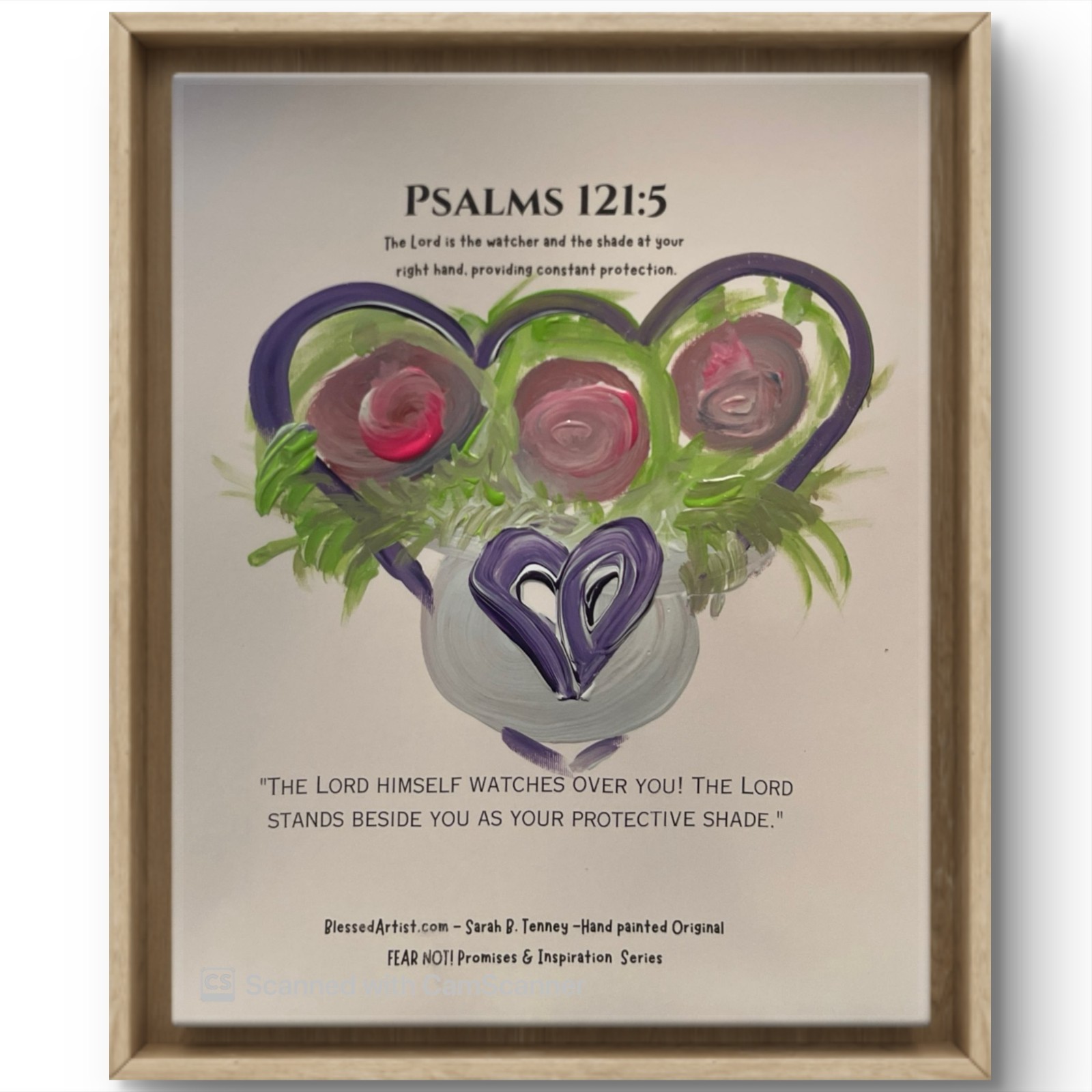 BLESSED#1187 Christian Fear Not! Series 8x10 Original Paper Abstract Art