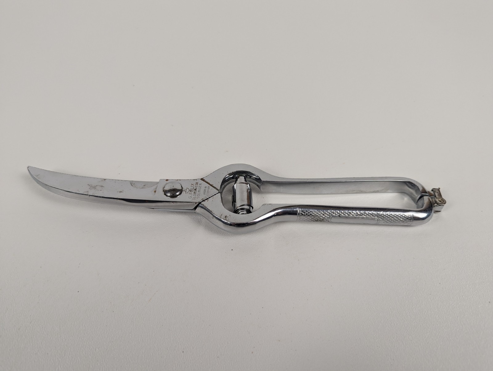 Vintage Solingen Germany Poultry Shears Chrome Kitchen Scissors Heavy Duty