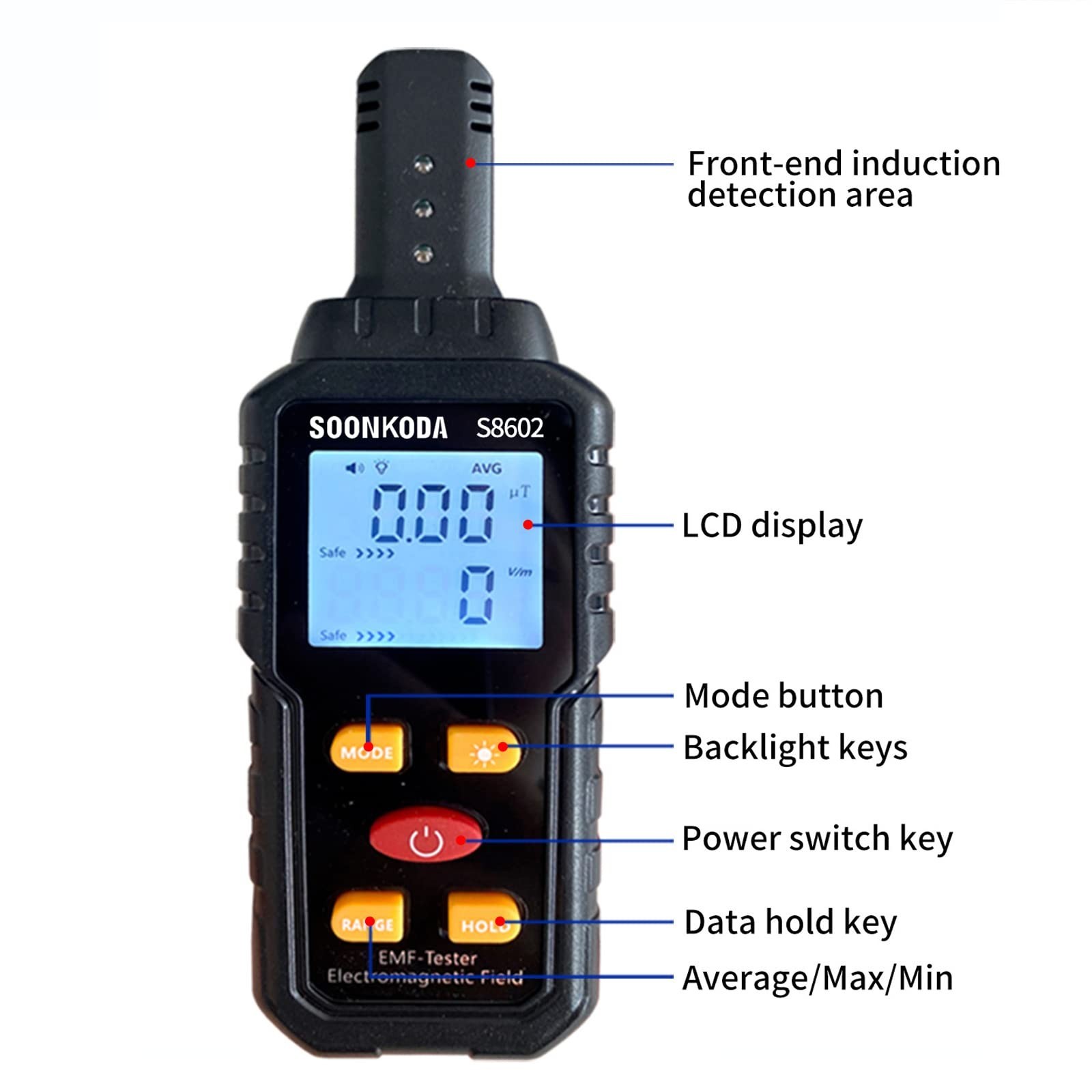 3 in 1 EMF Meter,EMF Reader,Electromagnetic Field Radiation Detector,EMF Test...