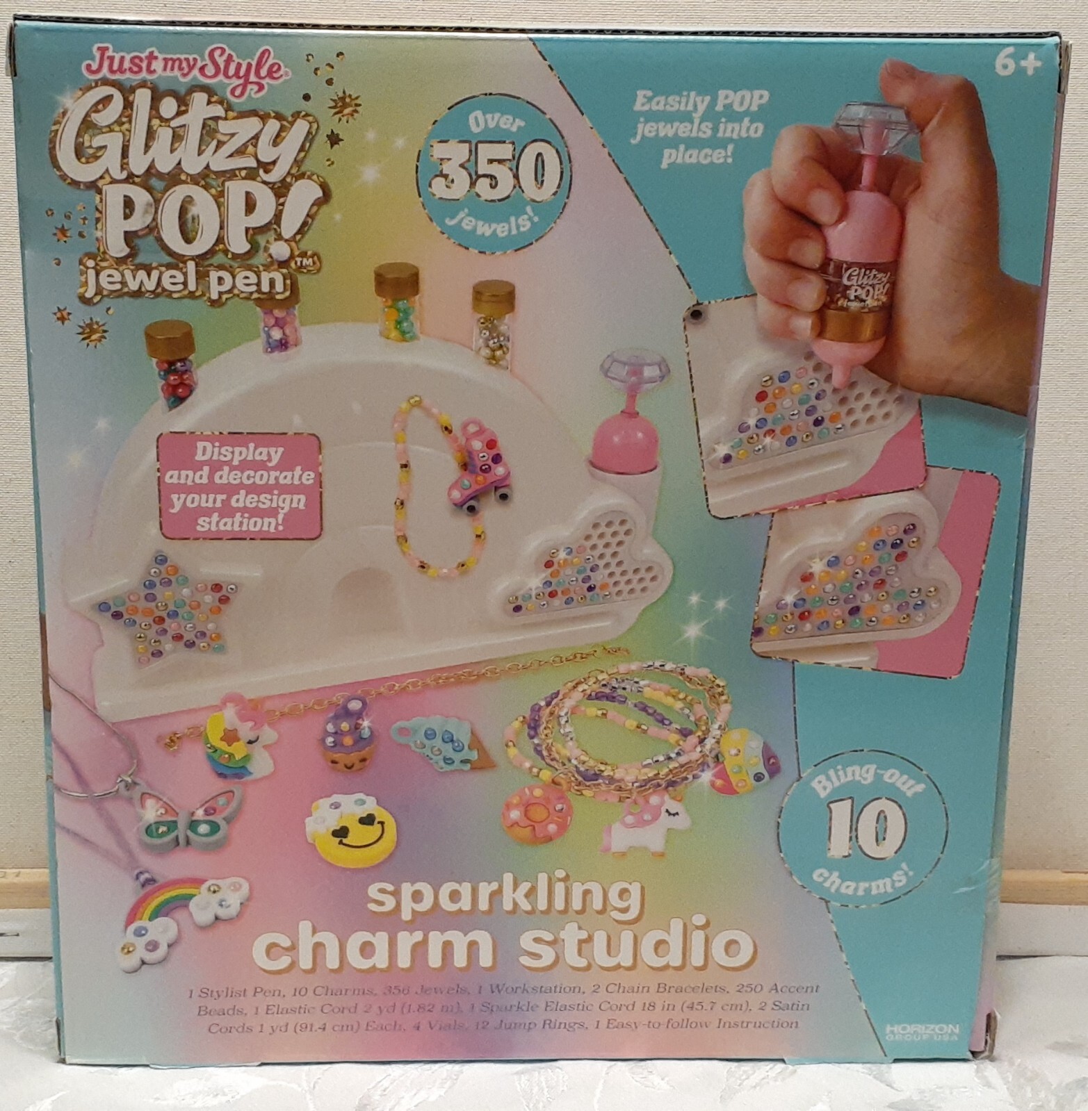 Glitzy Pop Jewel Pen Sparkling Charm Studio Kit NEW