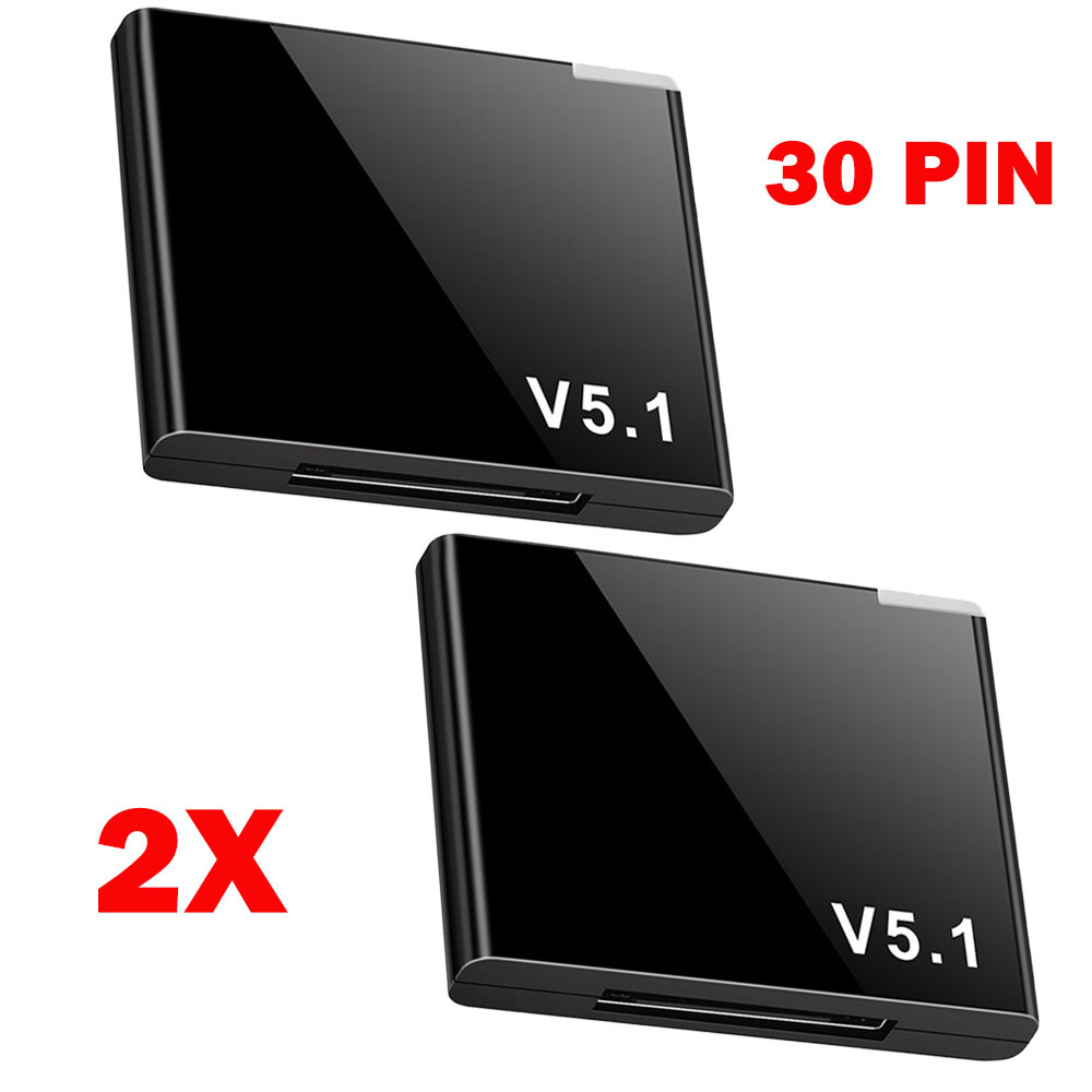 2X For I-WAVE 30 Pin Bluetooth 5.1 Audio Receivers A2DP Music Adapter 44*35*7mm