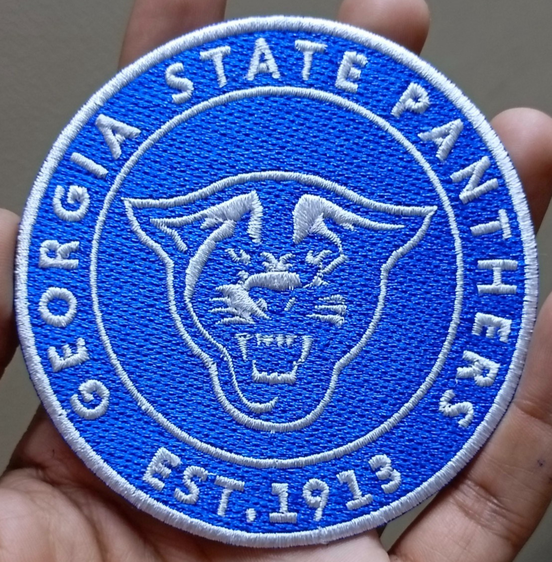 2Pcs Georgia State Panthers NCAA Team Logo Iron On Patch-Sew Patch-Embroidered