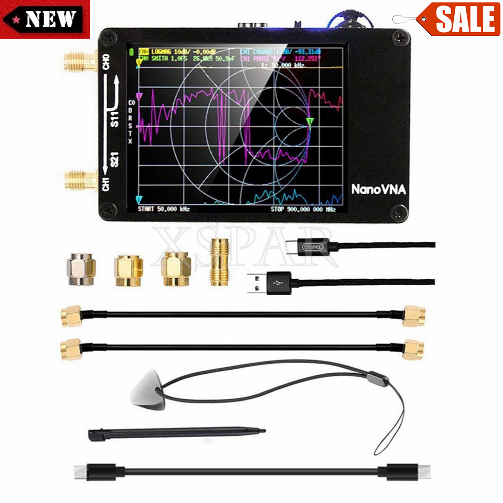 10kHz-1.5GHz Portable NanoVNA-H PCB Upgraded Vector Network Analyzer TouchScreen