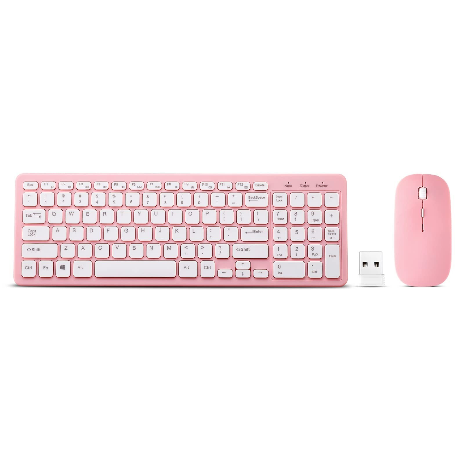 Wireless Keyboard and Mouse Combo, Compact Quiet Wireless Keyboard and Mouse ...