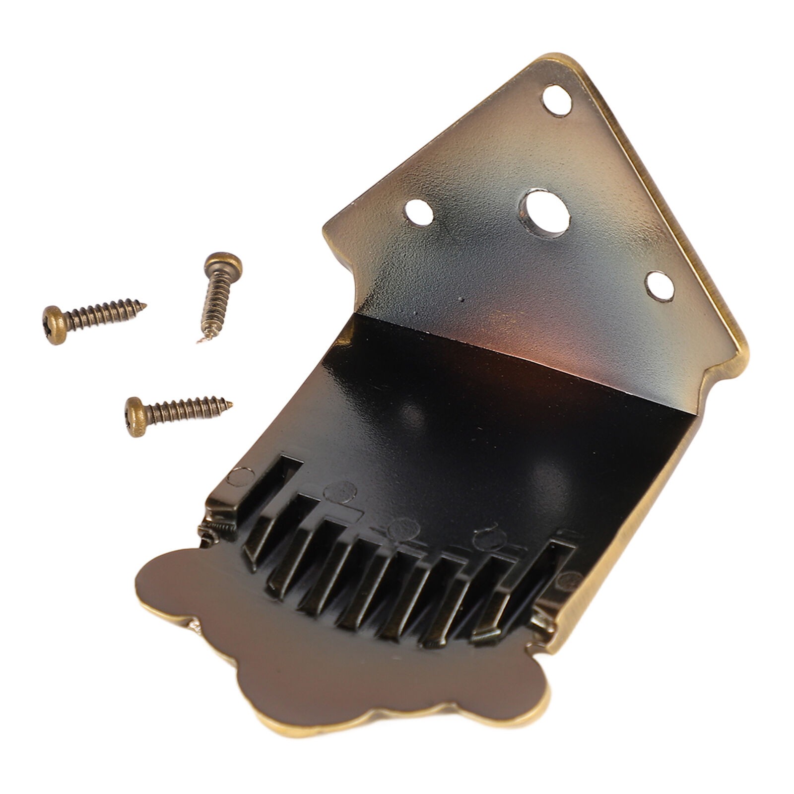 Bronze 8 String Mandolin Feather Pattern Tailpiece Musicians Accessories