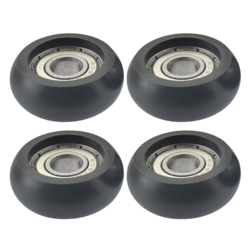 Set of 4 Roller Wheels for Gym Equipment Rowing Plastic Steel 32mm