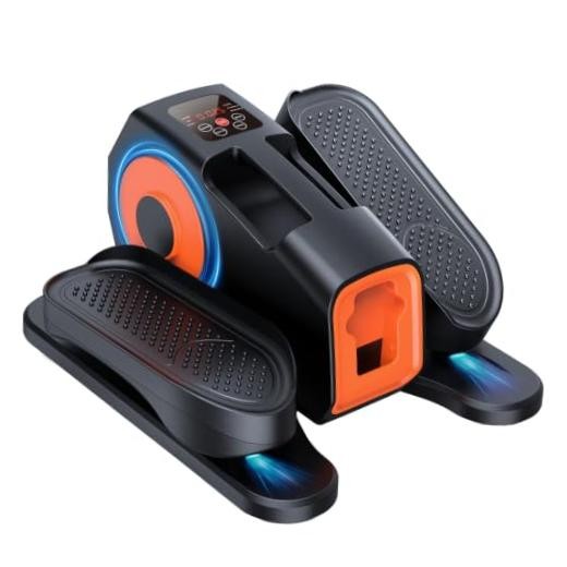 Under Desk Elliptical, Elliptical Leg Exerciser for Seniors, Home Orange
