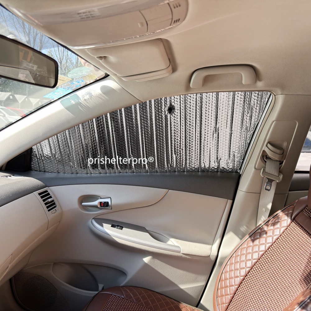 Fit For Corolla 2009-2013 Side Window Black Silver Camp Privacy Sunshade 4pcs