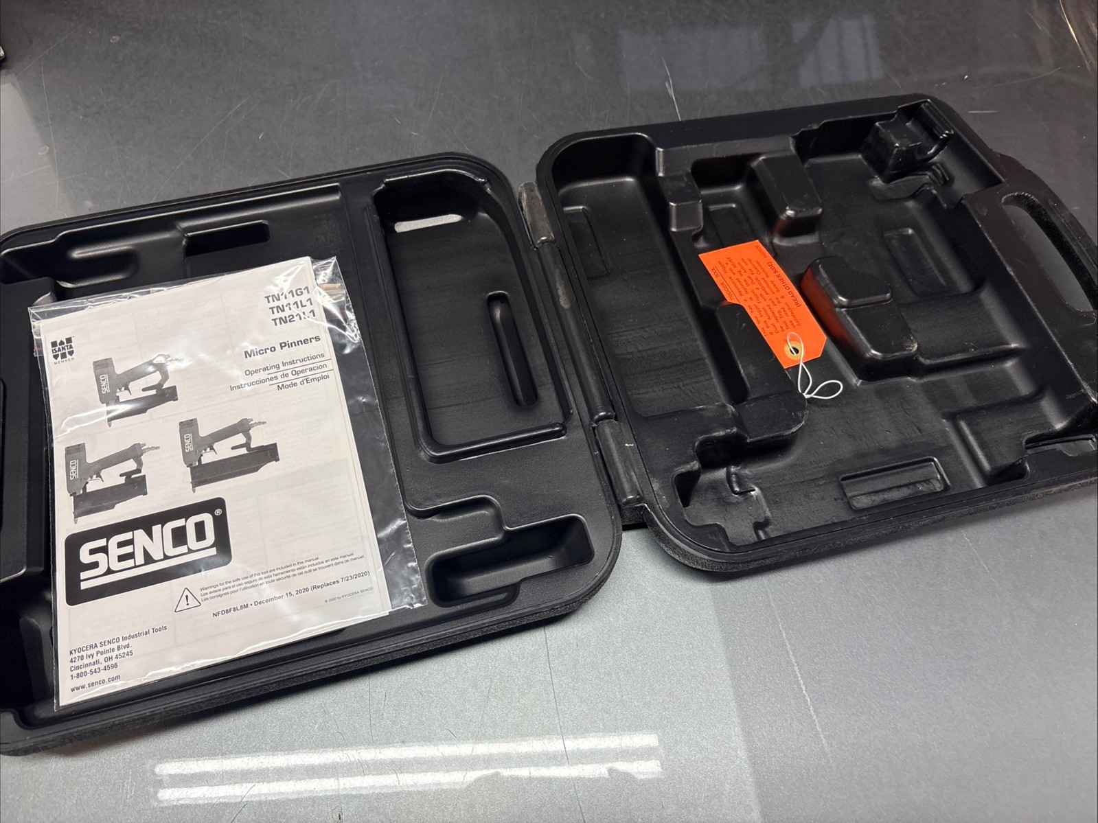 Senco Pin Nailer TN11g1 Case & Manual Only !