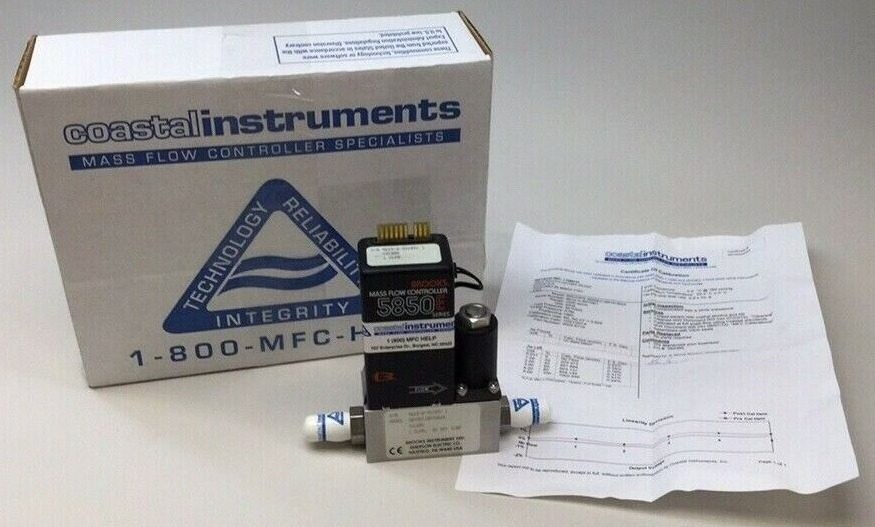 Brooks 5850E Mass Flow Controller 1000 SCCM N2 Coastal Instruments Certificate