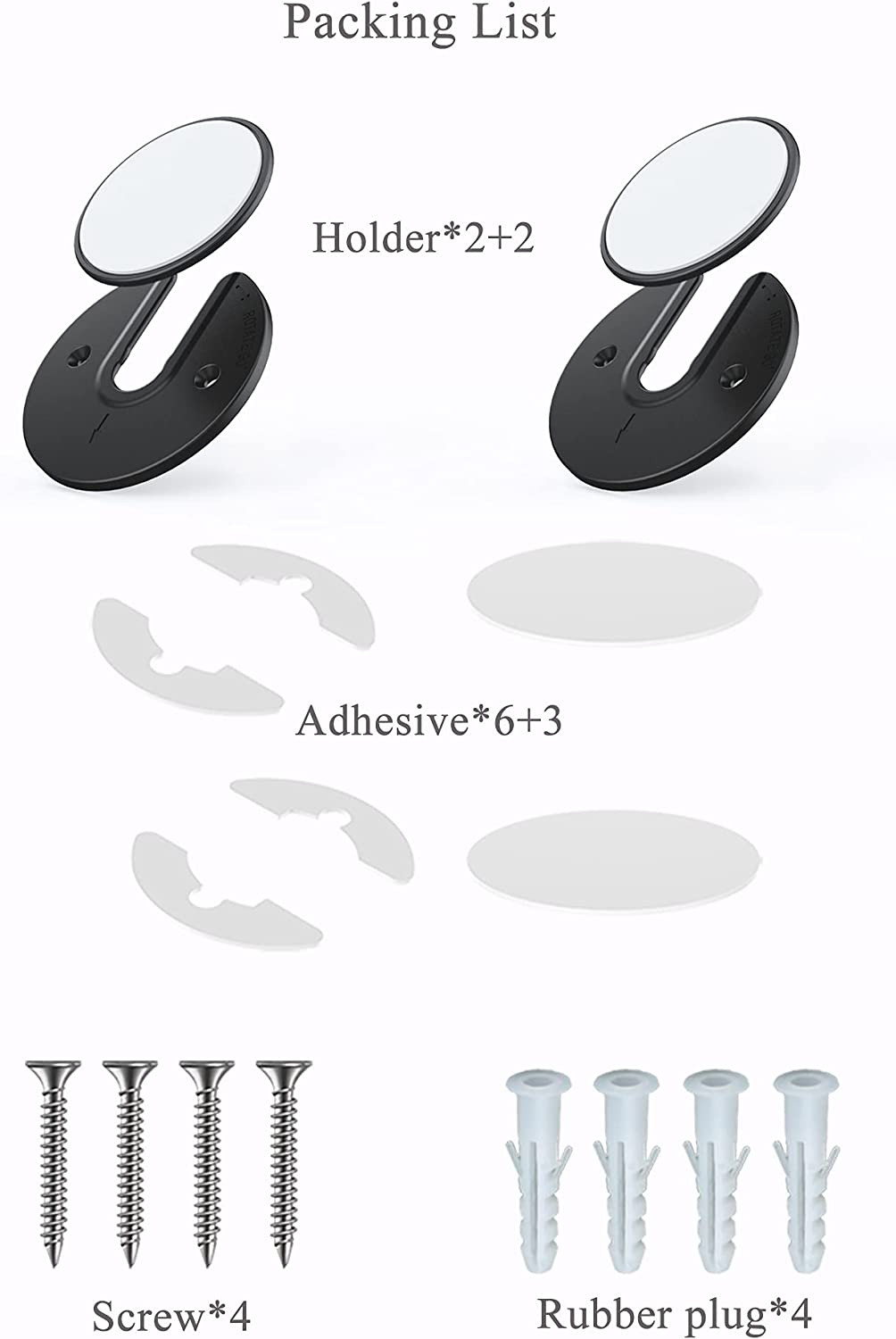 Adjustable Universal Tablet Wall Mount Holder for iPad, Kindle, E-Readers (2-Pac