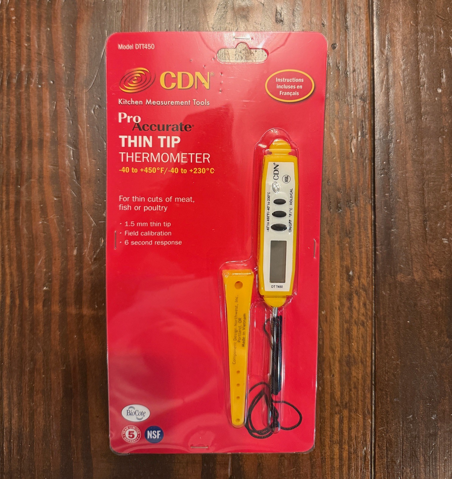 NEW CDN DTT450 Pro Accurate Thin Tip Meat Thermometer SEALED