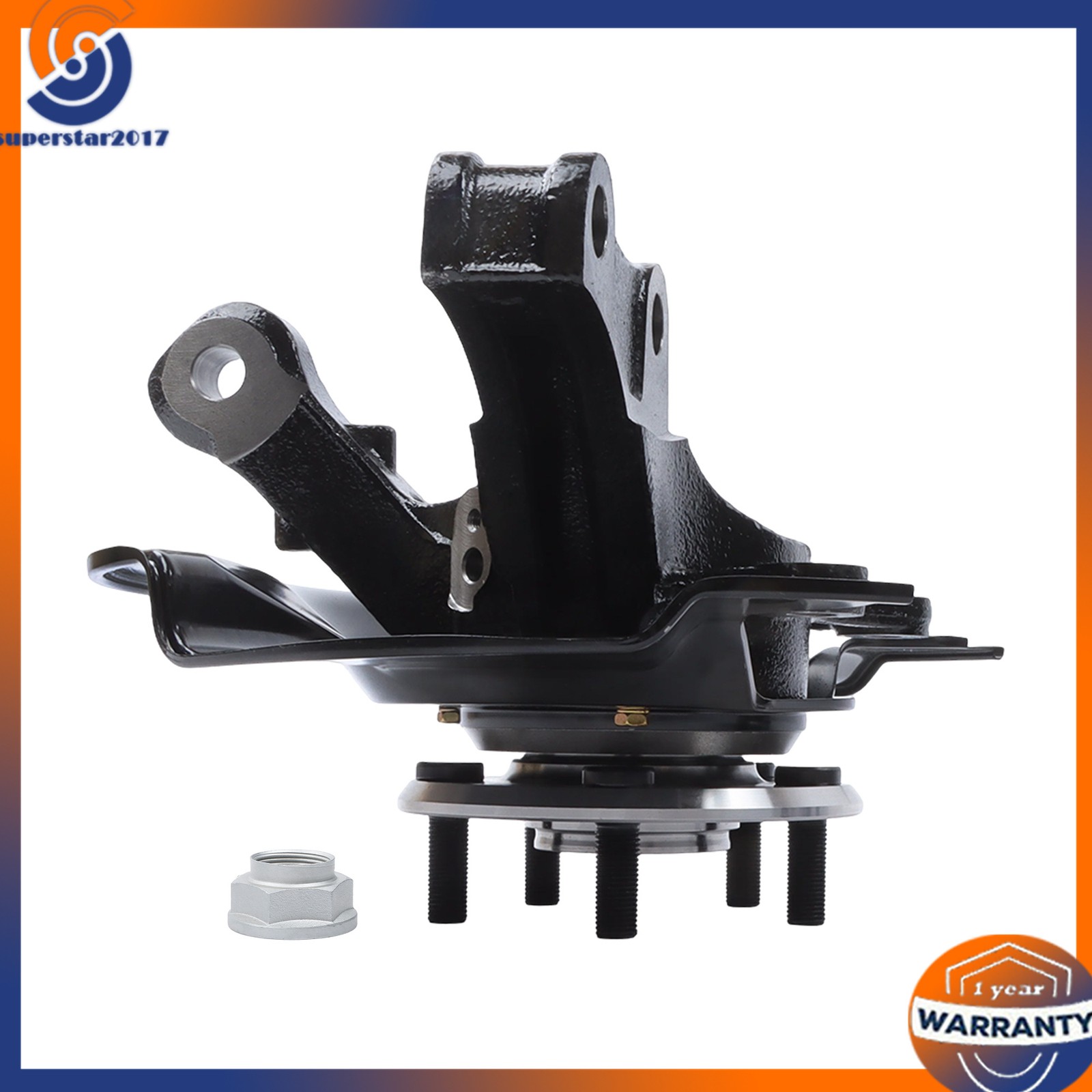 Front RH Steering Knuckle & Hub Bearing Assy 686-370 For Honda Ridgeline 2006-14