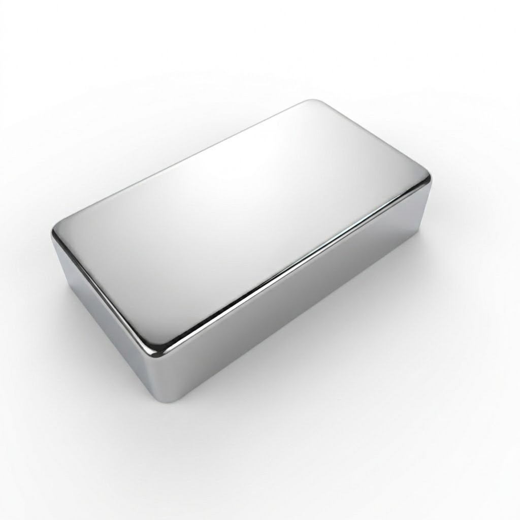 Humbucker Cover - Brass Chrome Plated - Closed - GP-HBCPNH